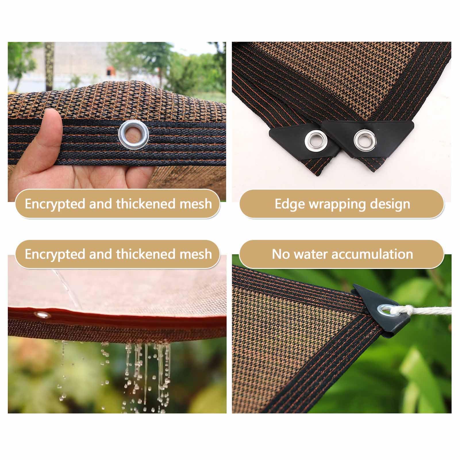 Telo parasole da giardino con occhielli, telo ombreggiante resistente 80% ~ 90% Telo ombreggiante da giardino per piante per pergolato da patio, serra, pollaio, cuccia per cani, copertura pe