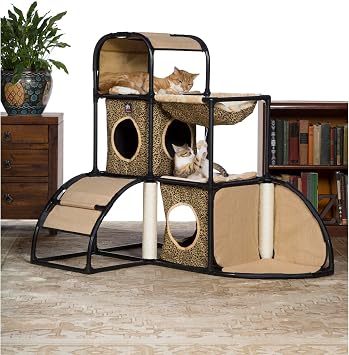 Prevue Pet Products Catville Townhome Condo with Perches - Leopard Print