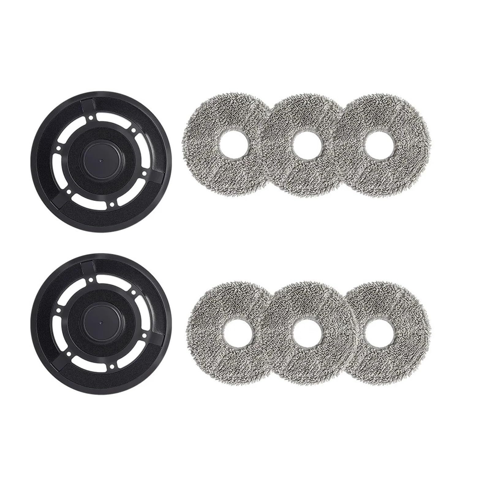 Qlmxjvzhkcn 8Pcs Black 1-10Pcs，Compatible For Ecovacs，Compatible For Deebot,T10 Omni/Turbo/X1 Omni/Turbo/X1s Pro Spare Parts Mop Cloth Robot Vacuum Cleaner(8Pcs Black)