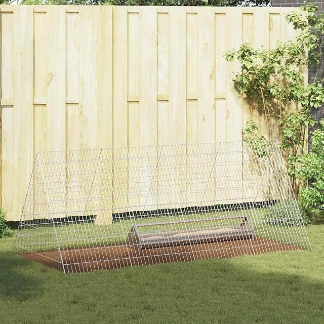 Foto 2 de 8 de vidaXL Jaula para Pollos Plateado 215 x 100 x 85 cm Acero Galvanizado