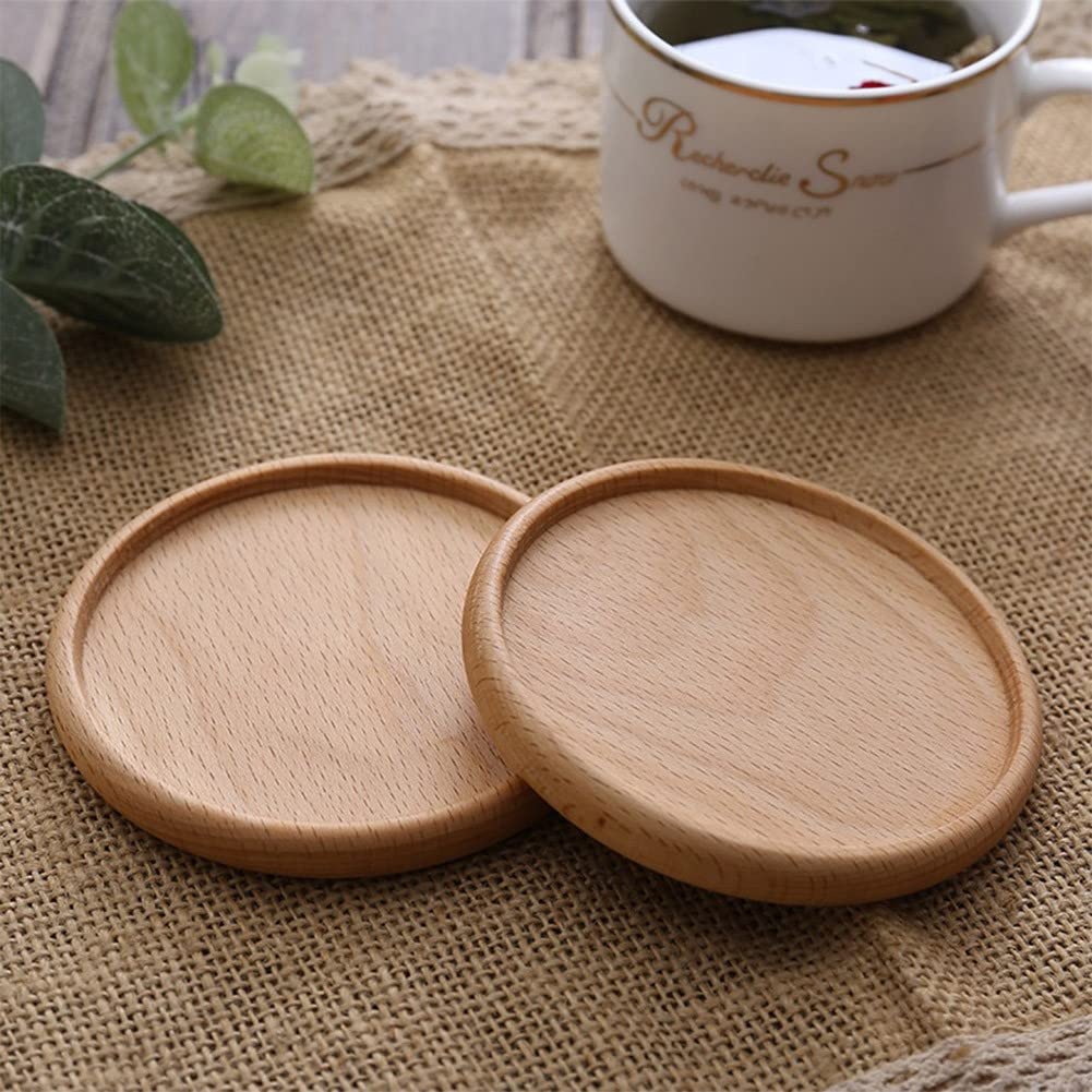 tassen untersetzer aus Holz, kreativer Untersetzer, Kaffeetasse, Getränkeuntersetzer, Tassenunterlage, Holzuntersetzer, Tassen, Tischset, Schwarz Walnuss/Buchenholz, rund (schwarze Walnuss) Küche, Haushalt & Wohnen Größe:350 ml (1000 Stück)