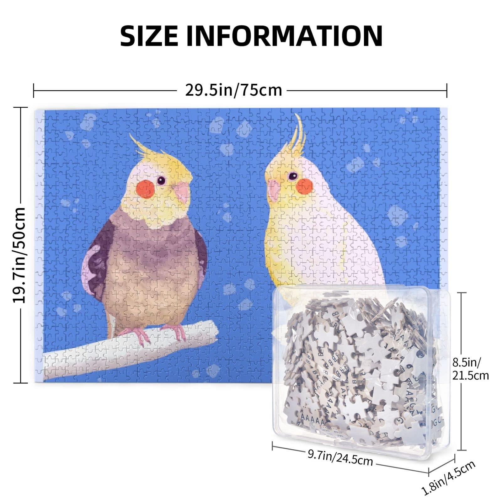 Amazon.co.jp: 1000ピース ジグソーパズル 二匹のオカメインコ 大人用