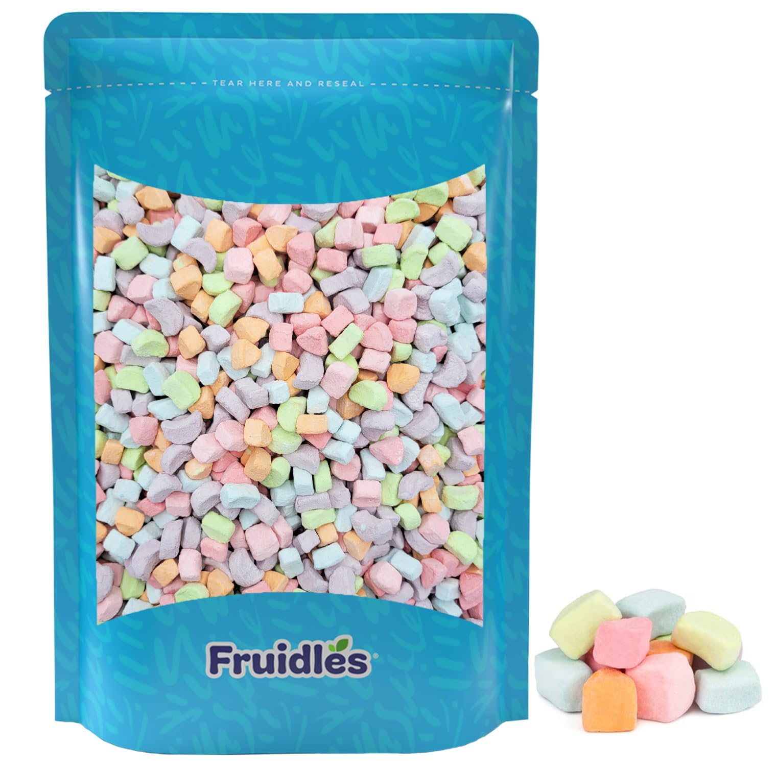 Fruidles Mini Dehydrated Marshmallows in Resealable Bag - Mini Marshmallow Bits for Great Toppings (2 Pounds)