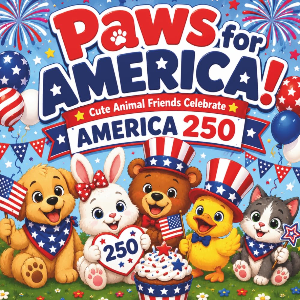 Paws For America: Cute Animal Friends Celebration. America 250
