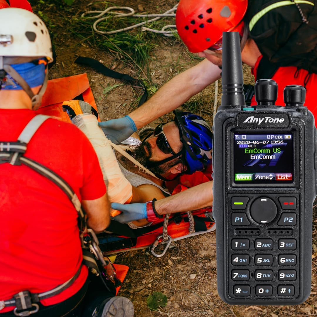 Professional AnyTone AT-D878UVII Plus – Rugged DMR/Analog Radio for Emergency, Security & SAR – Dual Band (7W VHF, 6W UHF), APRS TX RX/GPS, Exceptional Battery Life – Great Support from BridgeCom!