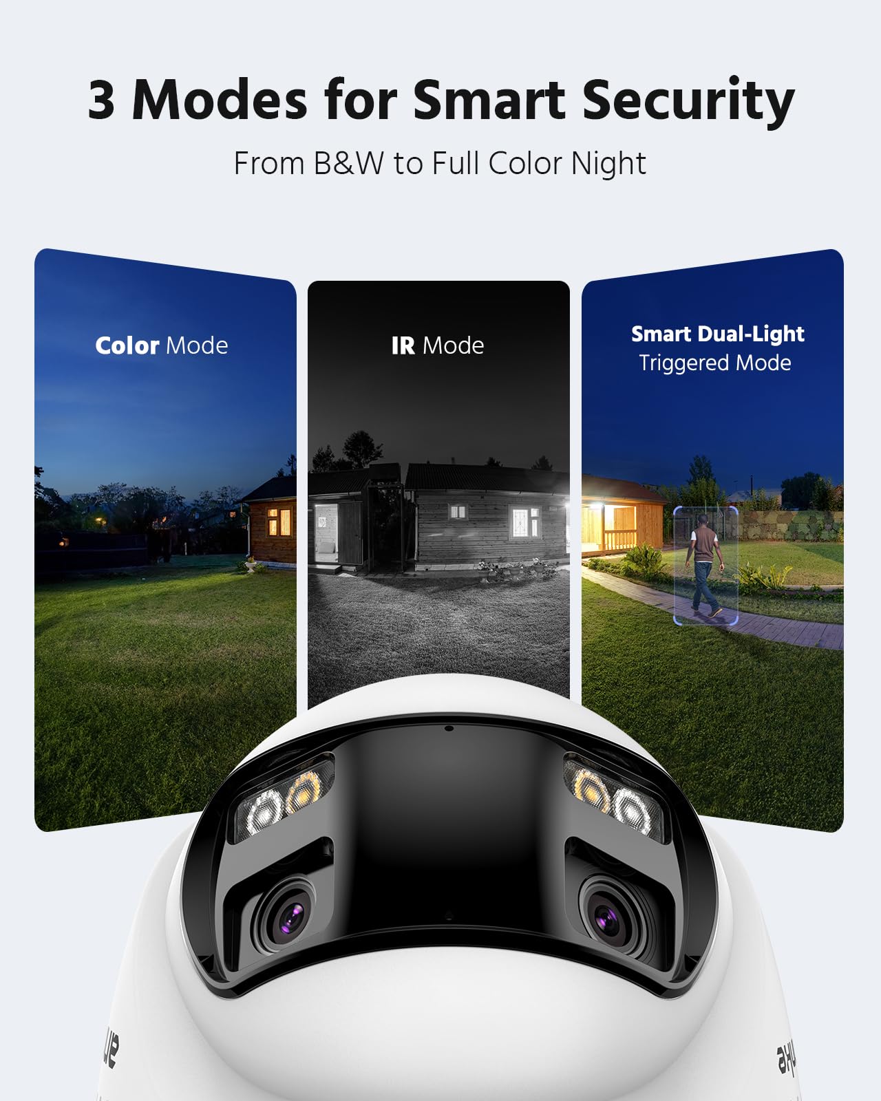 ANNKE Sistema di telecamera di sorveglianza 4K, 8 canali, 12 MP, NVR con disco rigido da 2 TB, 4 X 8 MP, doppia fotocamera PoE, vista panoramica a 180°, visione notturna a colori, rilevamento persone