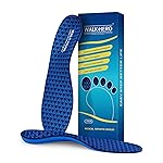 Walkhero Plantar Fasciitis Insoles - High Arch Support Inserts, Everyday Comfort and Support for Work Boots and Casual Shoes (Mens 12-12 1/2 | Womens 14-14 1/2 Blue)