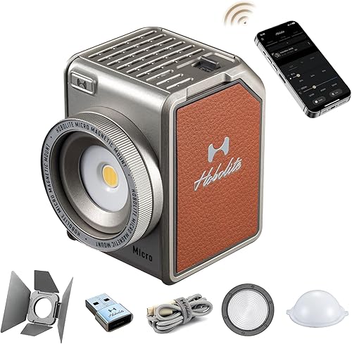 Kit estándar de luz de video micro LED con pantalla LCD, control de aplicaciones, Barndoor, CRITLCI 96+, 2700-6500K iluminación continua portátil