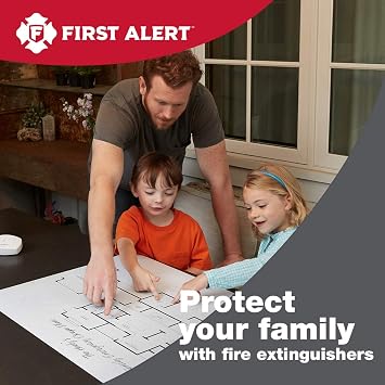 First Alert Fire Extinguisher | Marine Fire Extinguisher, White, FE1A10GR, 1-Pack, 14