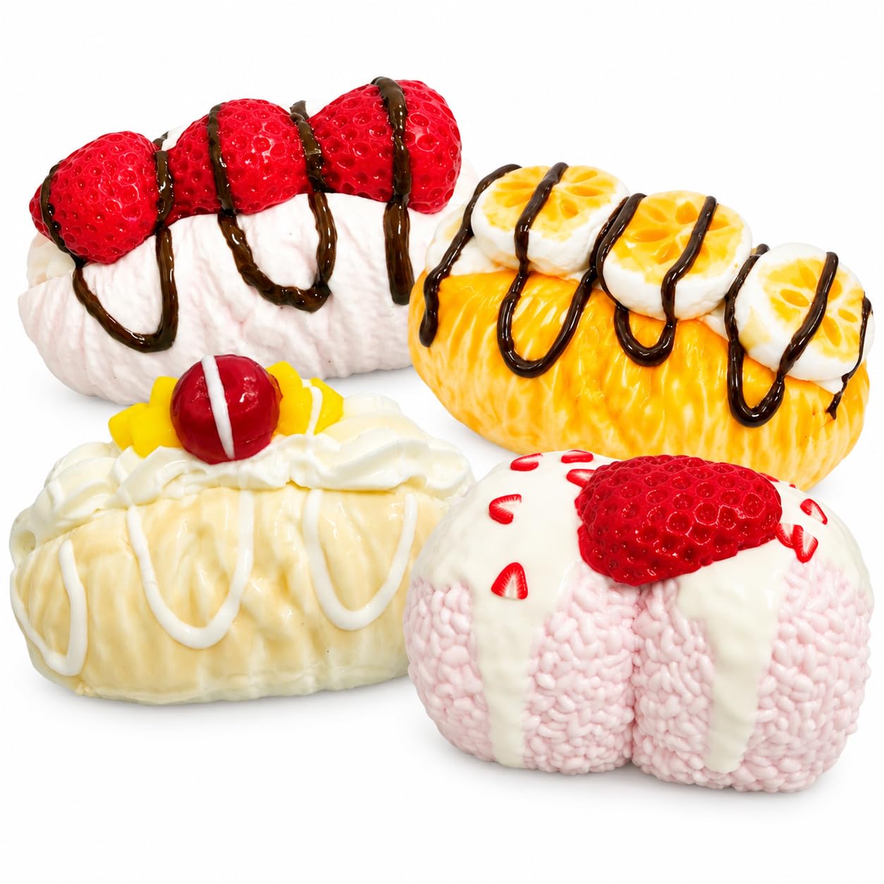 Amazon | ケーキ スクイーズ 4個セット 柔らかい シリコン ぷにぷに