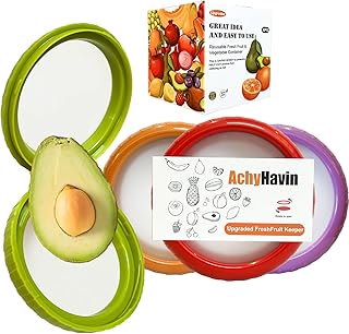 Upgraded Avocado Saver and Onions Storage - Set of 4 Fruit and Vegetable Anti-Oxidation Storage Box for Fridge - Ideal for Garlic,Lemons,Potatoes.