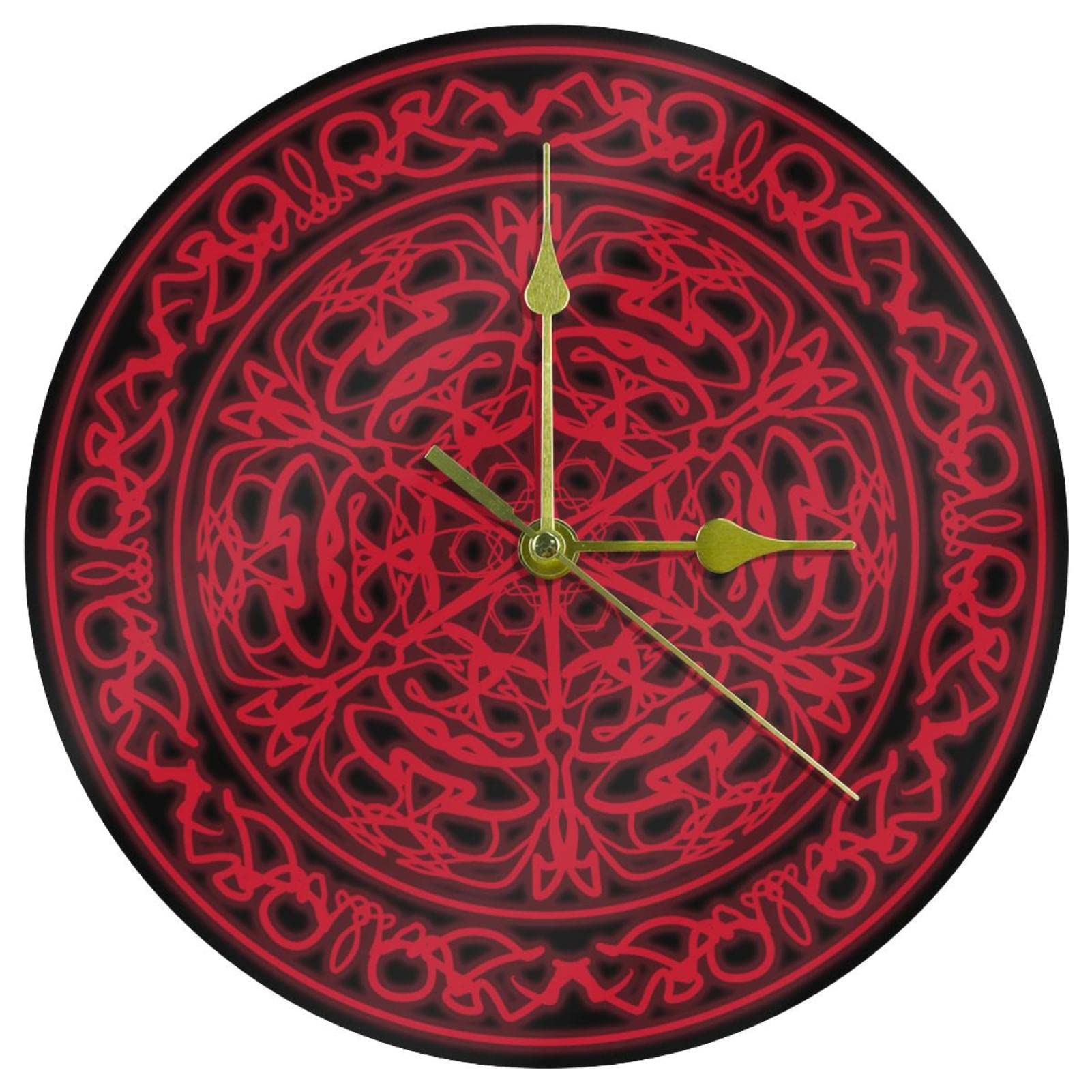 Horloge murale ronde acrylique silencieuse à quartz pour décoration de maison