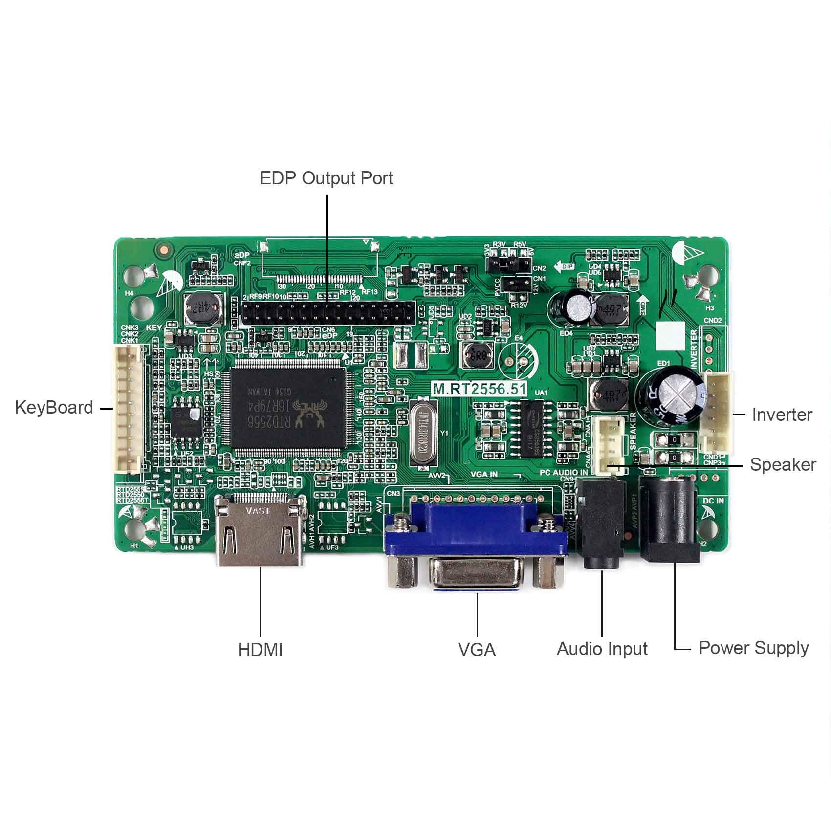 VSDISPLAY Placa controladora LCD VGA H/D para LM240WU6-SDA1 de 24 pulgadas