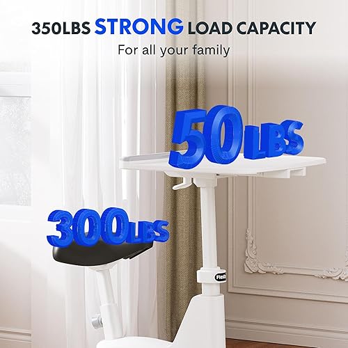 Miniatura 6 de FLEXISPOT Bicicleta estática con escritorio 2D, ahorro de espacio debajo del escritorio con escritorio extraíble, bicicletas estacionarias para