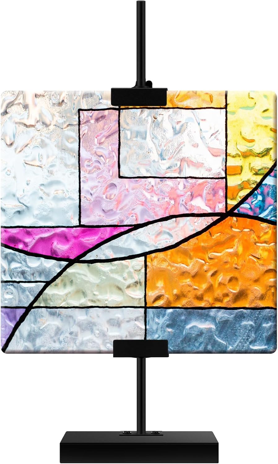 Black Adjustable Metal Stand Heavy Duty Sign Holder Floating Photo Frame Metal Display Floor Art Panel Poster Stand for Home Exhibition Restaurant(1 Pc,16.5 x 5.5 x 3.5 Inches) 1 16.5 x 5.5 x 3.5 Inches