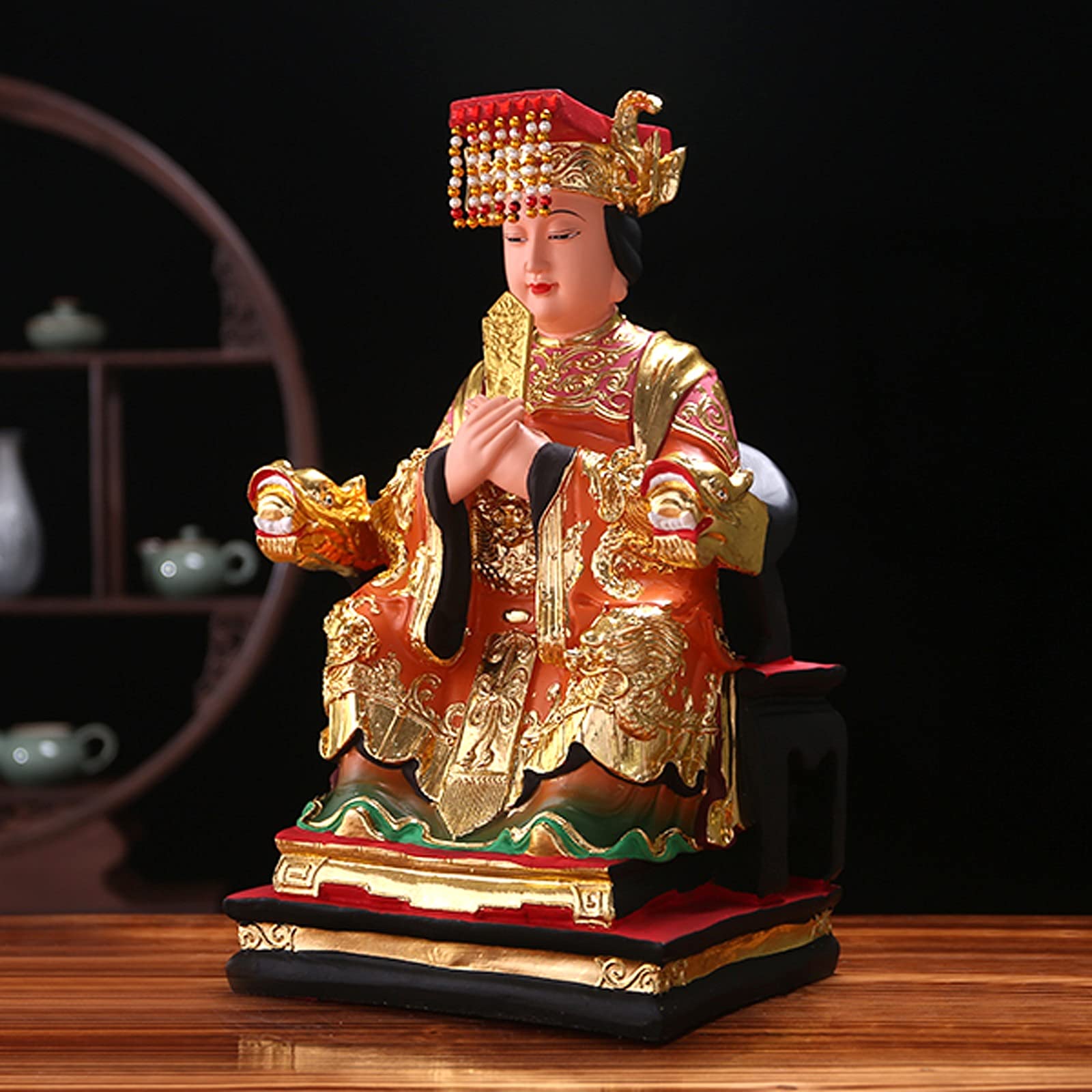 Mini estatua for el hogar, oficina, automóvil, decoración de mesa, esculturas decorativas coleccionables, estatuas de Buda, estatua de Buda, figura coleccionable atractiva y serena, Feng Shui chino, d