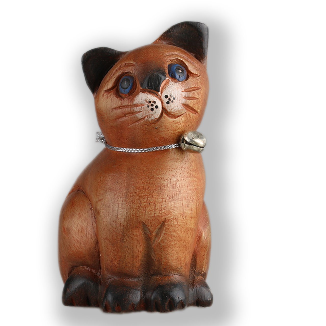 ART-CRAFT HTKA005 Holzkatze in verspielter Pose bemalt 10 cm