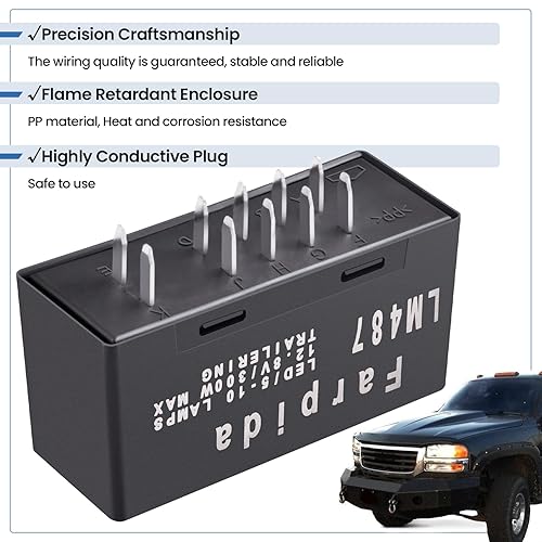 Miniatura 6 de LM487 10383321 15764135 15231201 Relé LED intermitente compatible con Chevy GMC Cadillac Hummer 2003-2007 advertencia de peligro y intermitente,