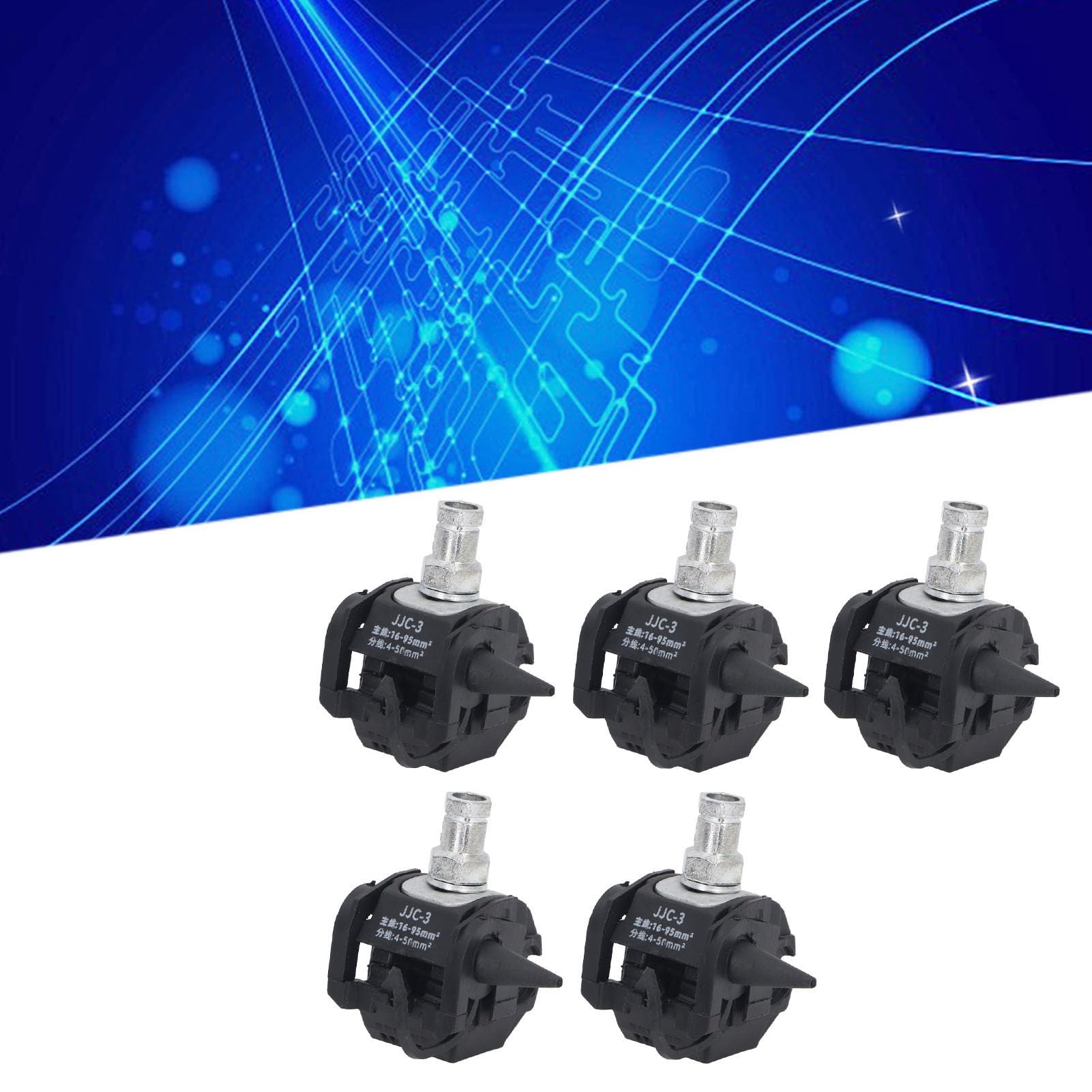 Connecteur de Perçage d'Isolation 5 Pièces 3 Conducteurs sans Dénudage pour Câble Haute Tension 1KV Professionnel