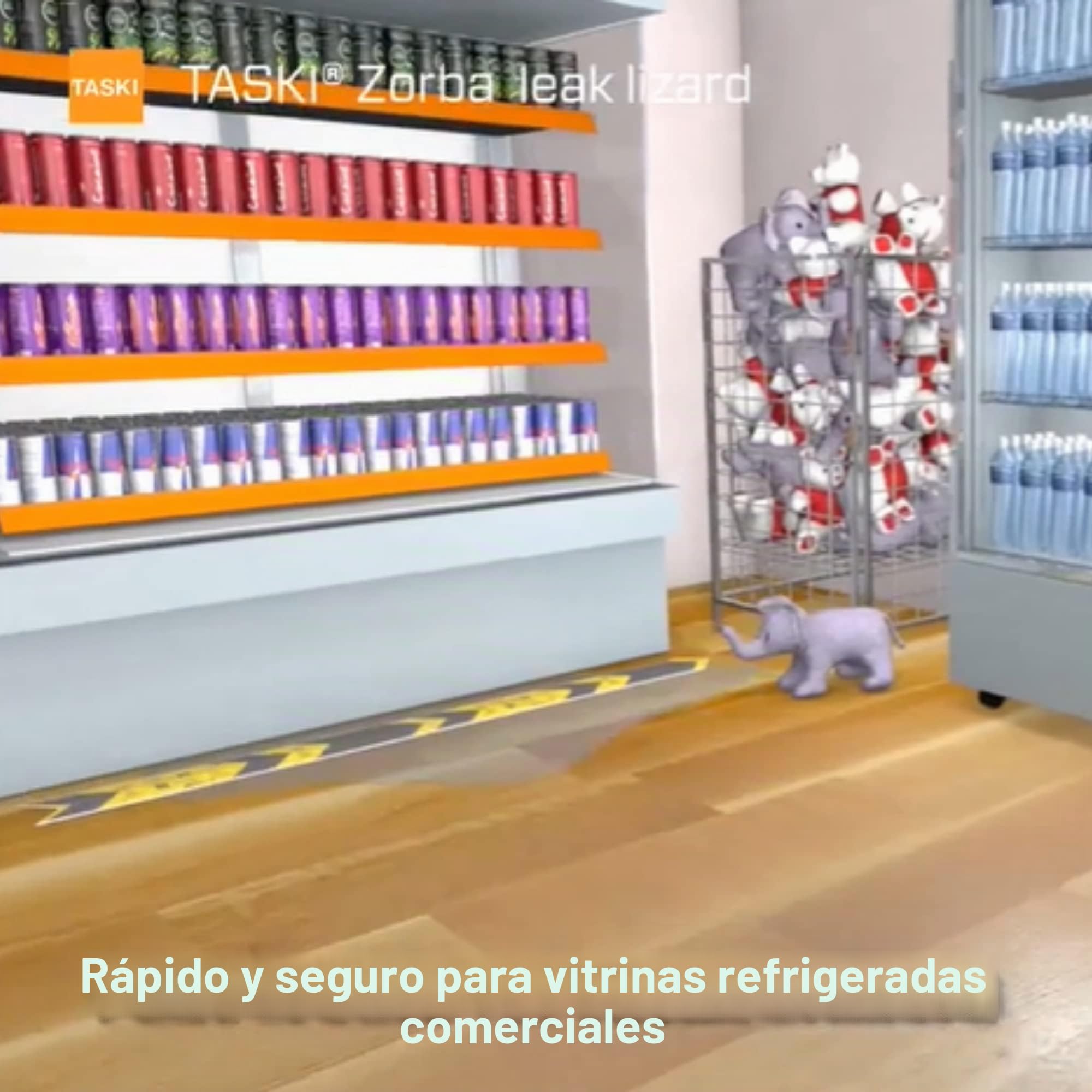 TASKI 7523269 Diversey Zorba - Tiras de contención de derrames de lagarto, en caja