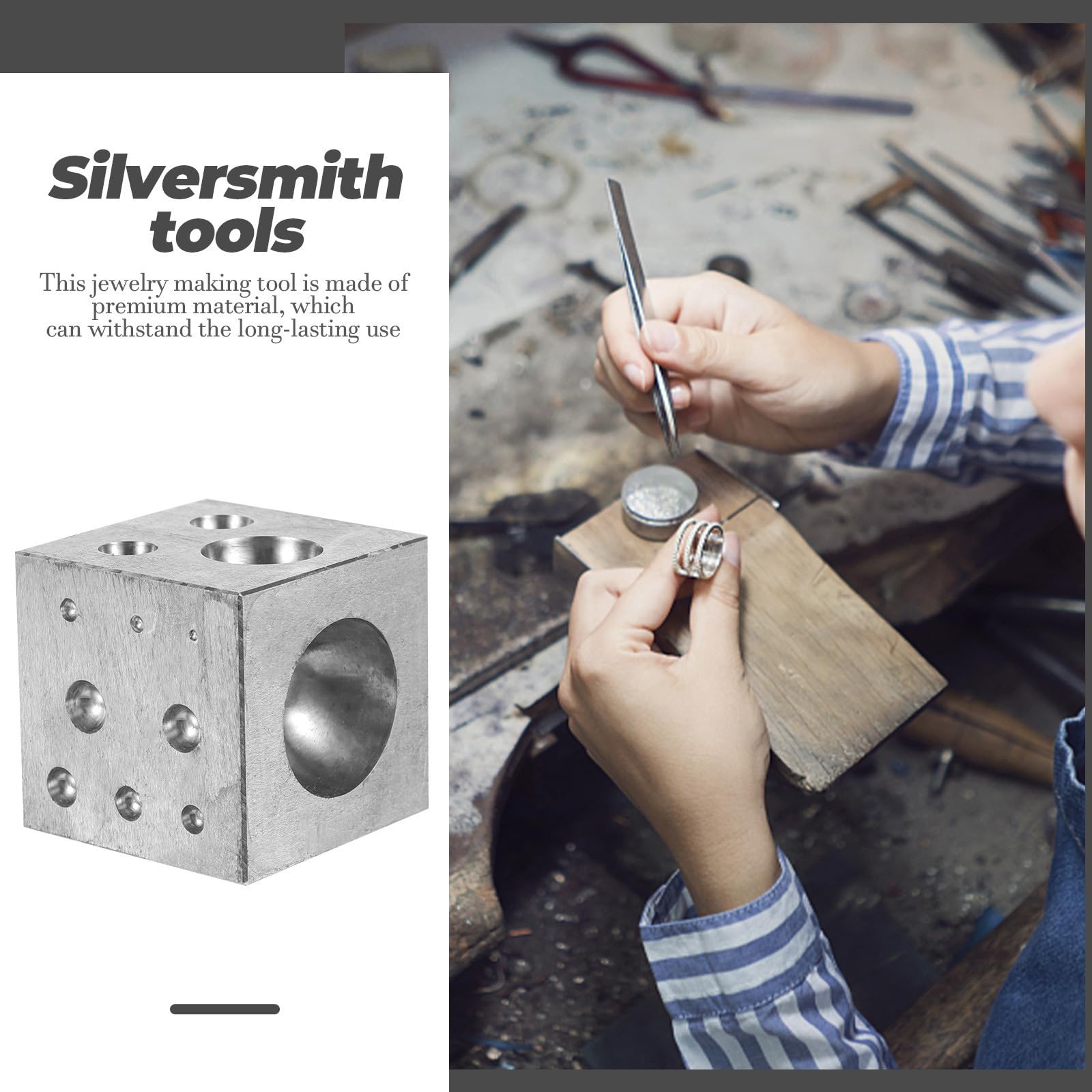 TIDTALEO Herramienta de Metal para Joyería Forma de Campana, Superficie Lisa y Fácil de Usar, Adecuado para Joyería de Plata y Oro en Uso Profesional y Bricolaje