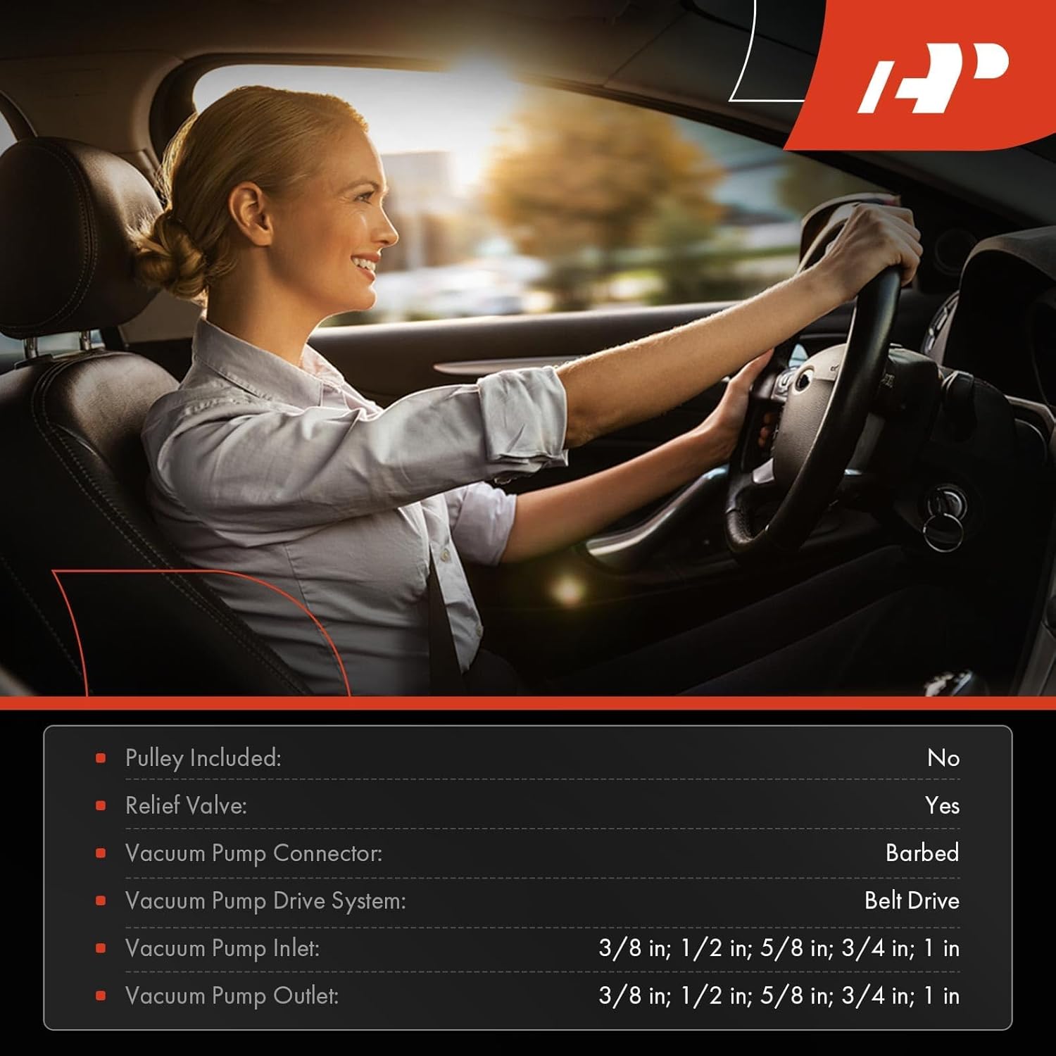 A-Premium Vacuum Pump Compatible with Chevrolet Tahoe Express 2500 3500 B7 C1500 C2500 Suburban C3500HD GMC Yukon Savana K1500 K2500 Suburban G3500 P3500