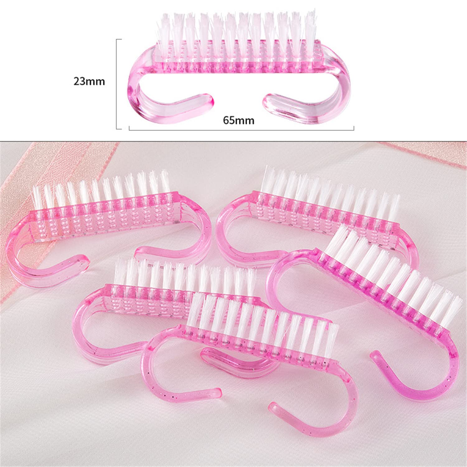 4 Pièces Brosse Ongles à Manche Brosse de Nettoyage pour Récurer Les Ongle Brosses à Ongles, Brosse de nettoyage des ongles en plastiqu