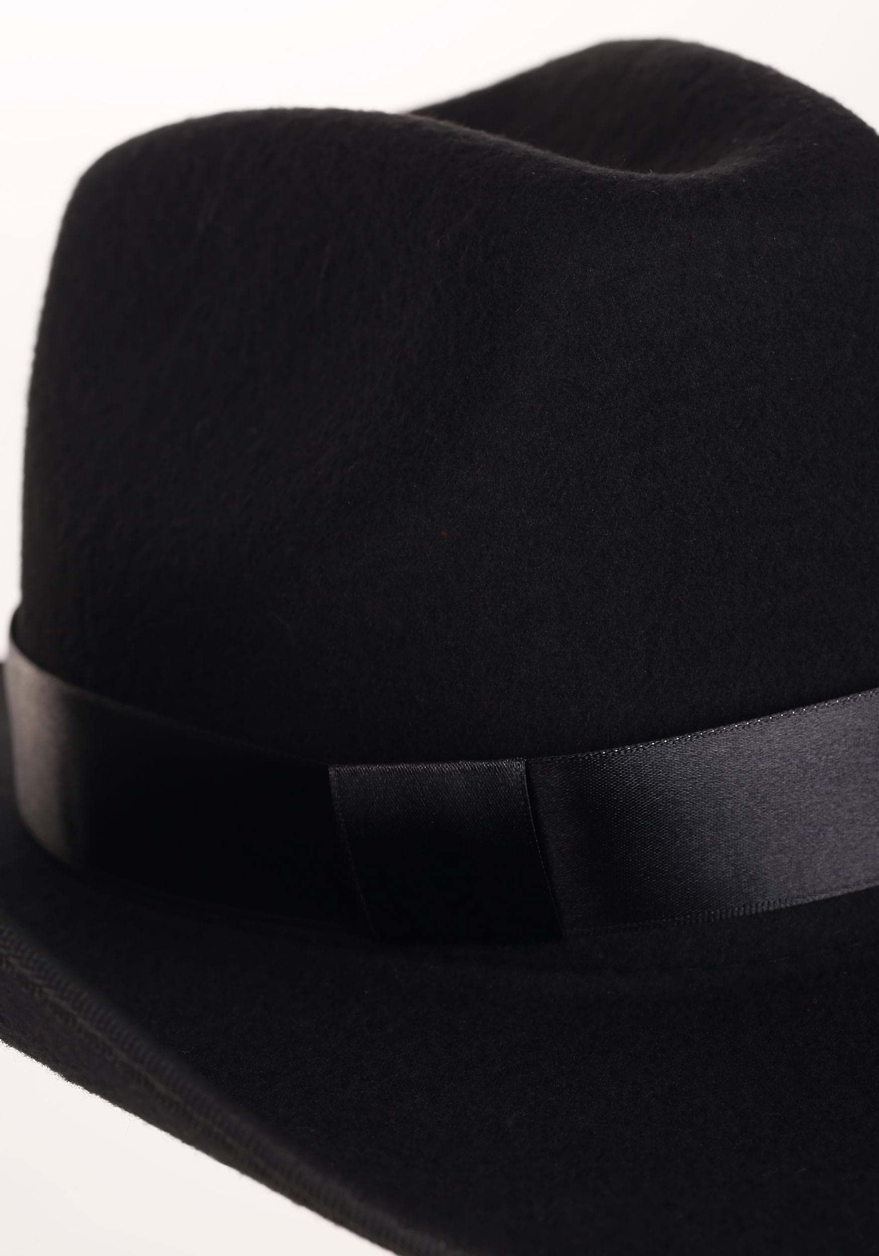 Chapeau noir en feutre fait main, de qualité supérieure - Pour homme