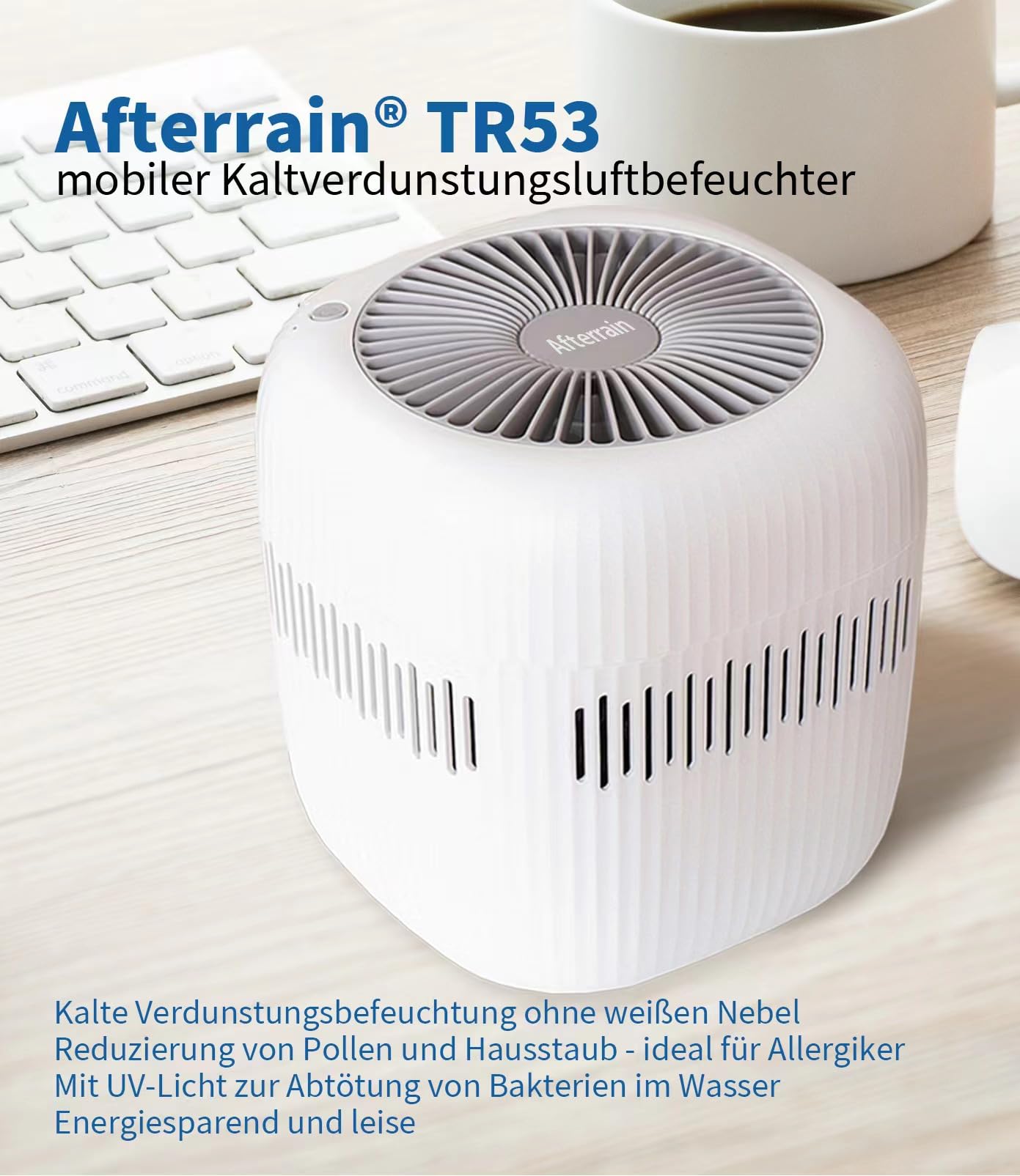 Mini Klein Luftbefeuchter 2.5Litre，Verdunster Air Humidifier Bedroom Büro Hotel USB Schlafzimmer ohne Nebel, Klein Kinderzimmer Baby Akku