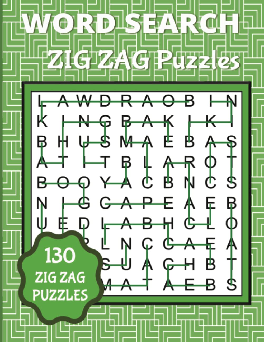 Word Search: Zig Zag Word Puzzles for Adults, Seniors and Teens: Themed Word Search Puzzles - Activity Book & Brain Games to Keep Brain Active and Mind Relaxed with zig zags and twists