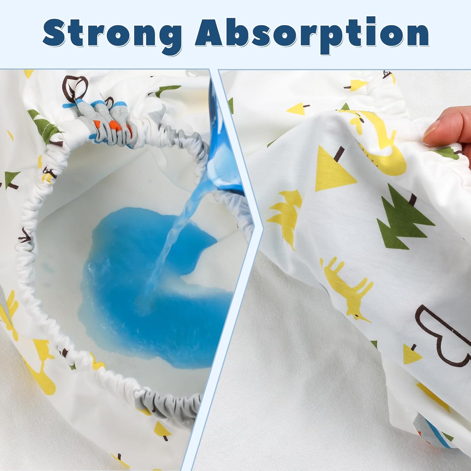 MooMoo Baby Bedwetting Shorts Diaper Pants for Summer - 2 Packs Absorbent Potty Training Pants for Boys and Girls
