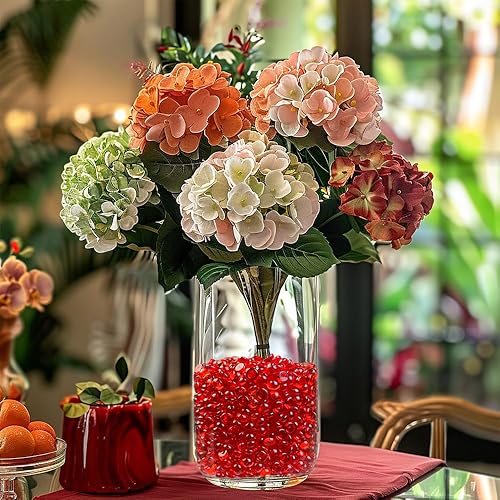 Miniatura 7 de HappyFiller 5500 piezas de jarrón rojo rubí diminuto relleno de cuentas acrílicas para manualidades, soporte para brochas de maquillaje,