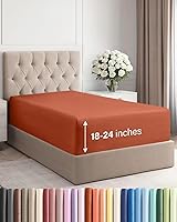 Vista 104 de Sábana bajera extra profunda tamaño Queen – Sábana bajera individual de lujo para hotel solamente – Se adapta fácilmente a colchones de 18 a 24