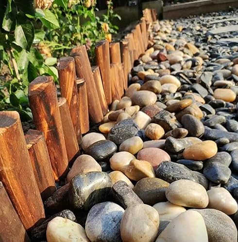 Miniatura 4 de WHANLEY L&Q Guijarros ornamentales de 5 libras (0.8 a 1.2 pulgadas), rocas de río, grava pulida, piedras de jardinería de jardín, guirnalda,