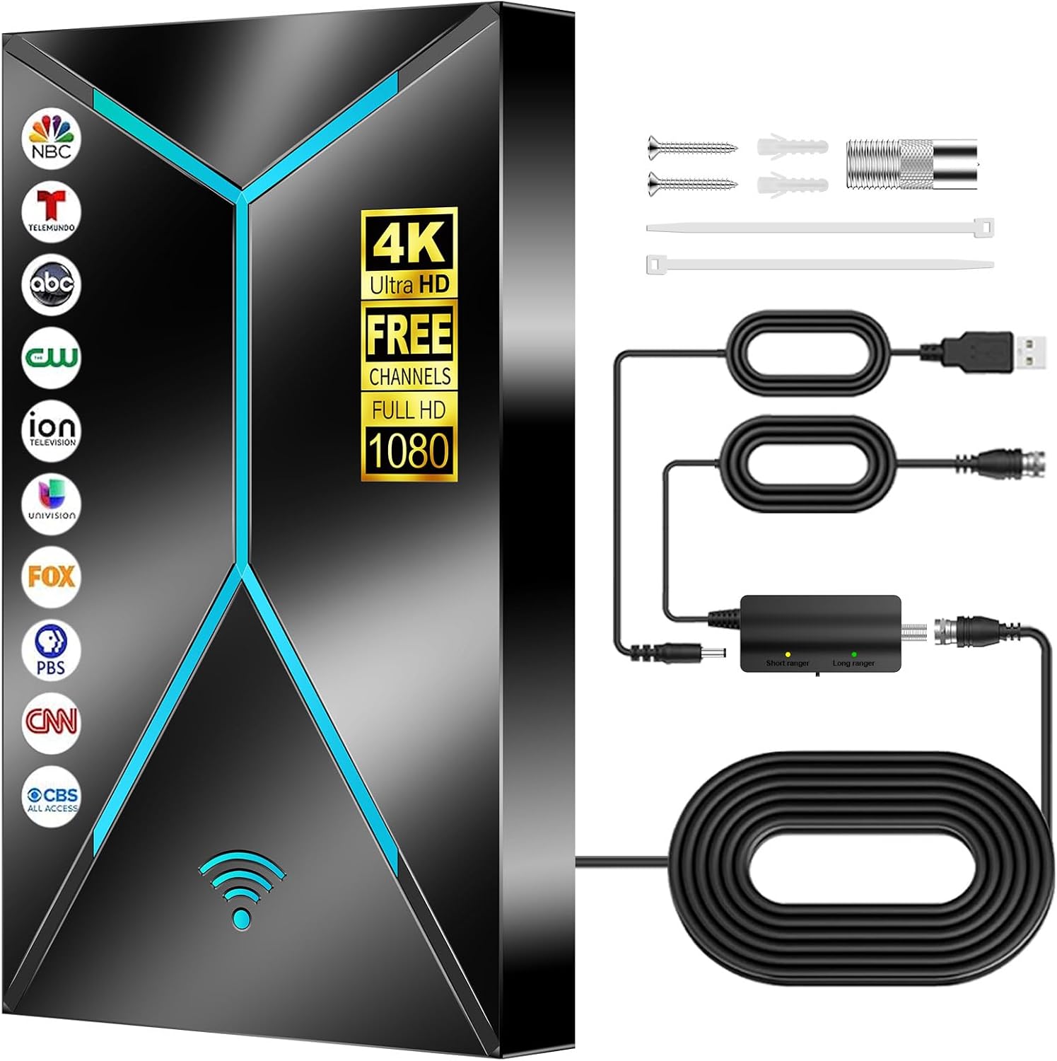 2025 Upgraded TV Antenna Indoor Outdoor, 2200+ Miles...