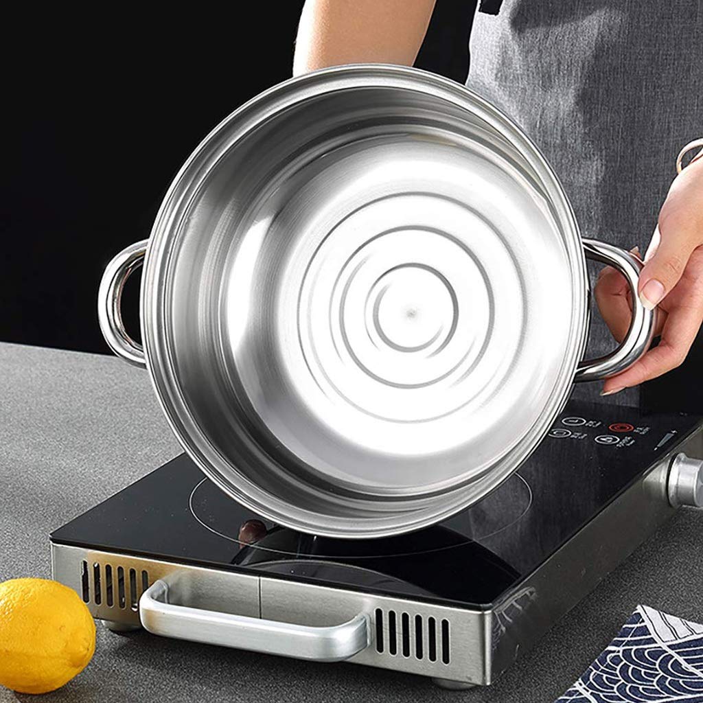 Vaporera de Acero Inoxidable, Olla de Vapor de inducción de Alimentos, vaporera de Utensilios de Cocina Dim Sum for Herramienta de Cocina