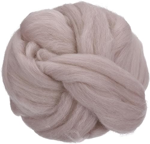 Miniatura 39 de uxcell Lana de fieltro con aguja, hilo de lana de fibra natural de 3.5 onzas para fieltro húmedo, manualidades, materiales de bricolaje (negro)