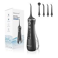 Sawgmore Idropulsore Dentale, Irrigatore Orale Professionale con 4 Modalità e 4 Ugelli di Ricambio
