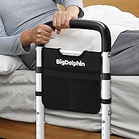 Vista 8 de Bed Rails for Elderly Adults Safety - ASTM Approved Adjustable Bed Cane Supports 350LBS with Non-Slip Grip & Storage Pocket, Stable Bed Assist Rails
