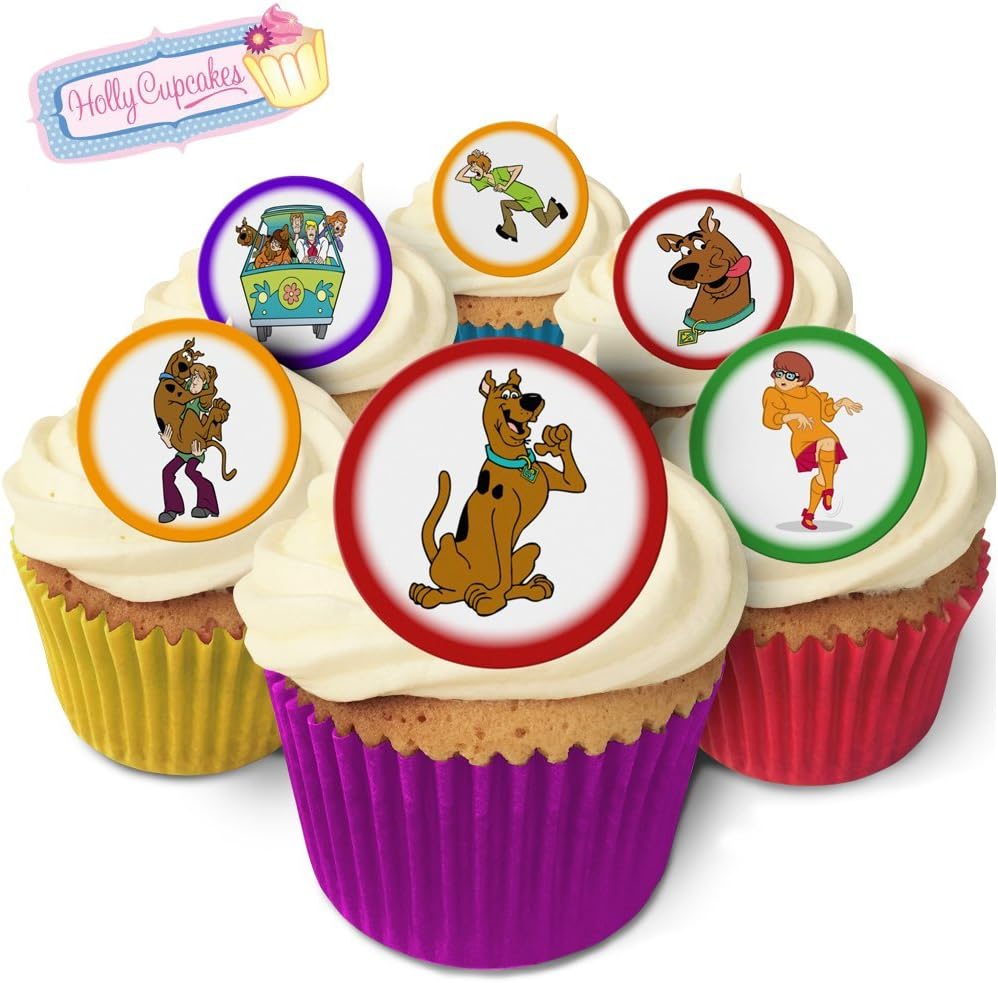 24 Fabulous Pre-Cut Edible Wafer Cake Toppers: Scooby Doo &Friends