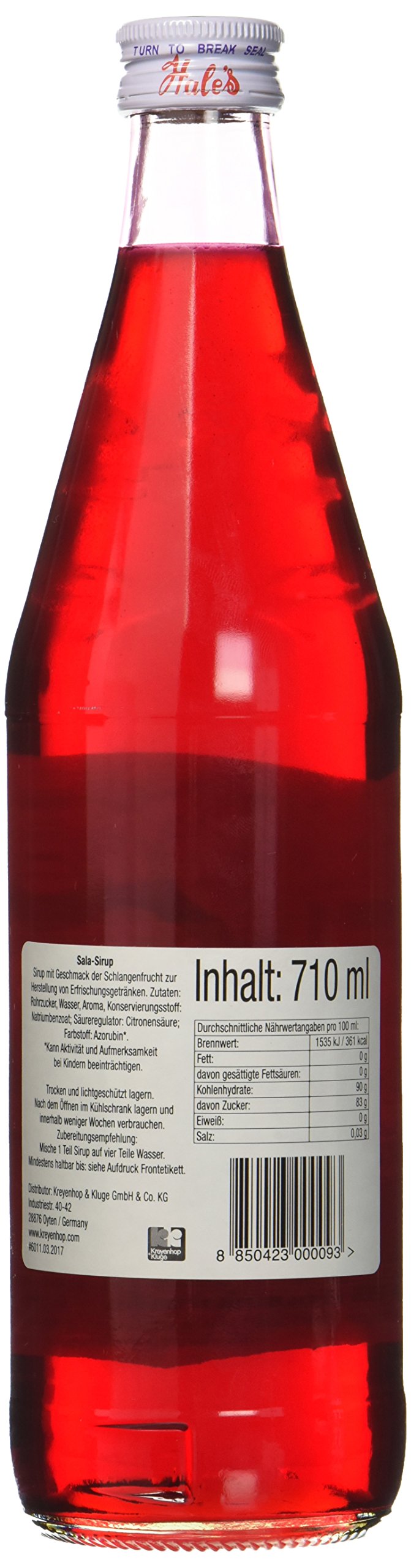 Hale's Drinks Sala rot Sirup, 6er Pack (6 x 710 ml)