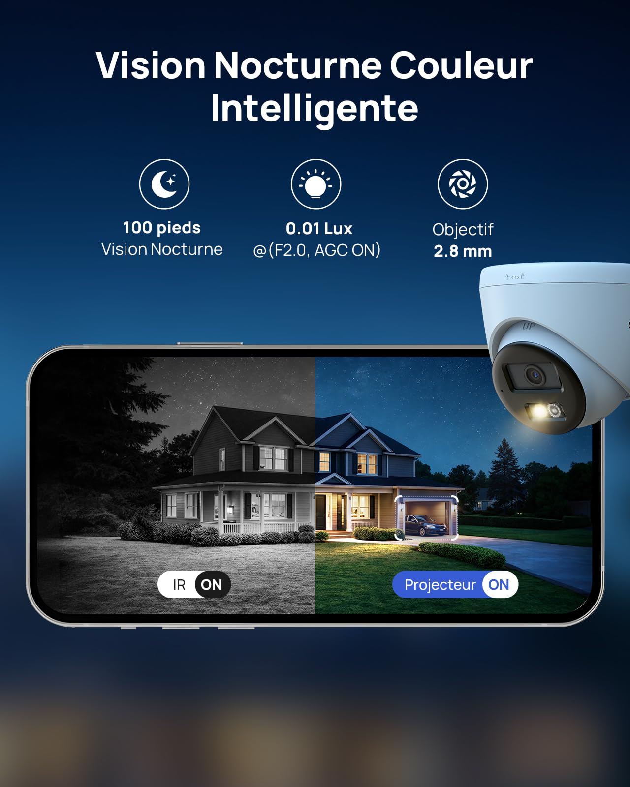 ANNKE Caméra IP PoE 3K Extérieure avec Vision Nocturne Couleur