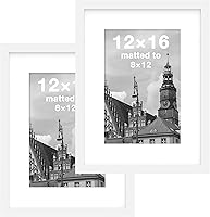 Vista 46 de FrameWorks Marcos de fotos clásicos de madera de 12 x 12 a 8 x 8 pulgadas con vidrio templado, roble natural, paquete de 2