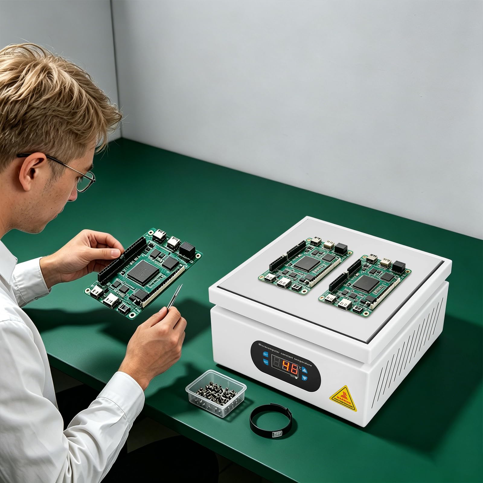 Heizplatte 700W 20x20cm Digital | für PCB-Lötarbeiten, Handy, Reparatur