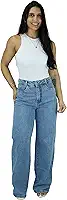Calça Wide Leg Pantalona 100% Algodão Premium Calça Cargo Wide Leg Feminina Cintura Alta 100% Algodão Blogueira Streetwear