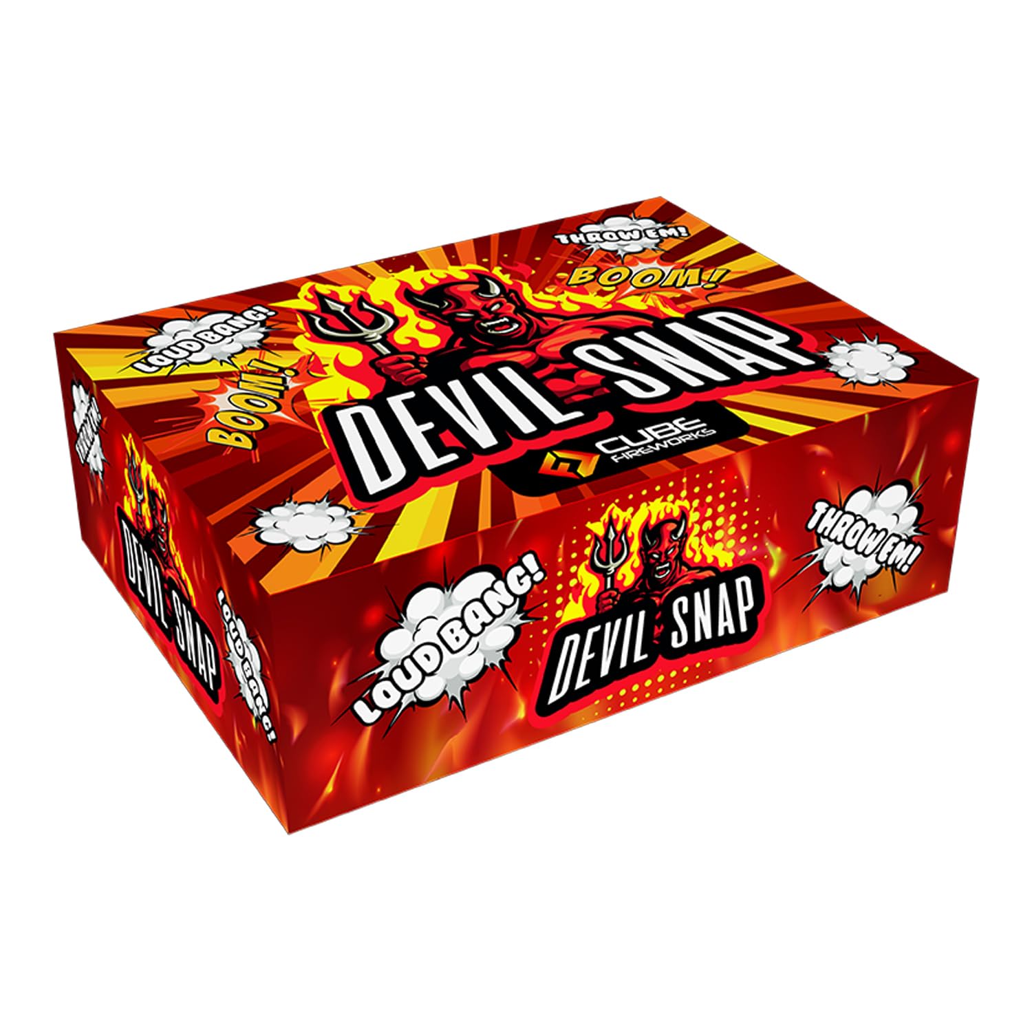 Cube Fireworks Devil Snap - Suitable for Any Celebration - Fun Snaps for Birthdays, Parties, Gathering - Make Memorable Experiences - Elite Party Supplies UK - 50 x 20 Pack (1000 Snaps)