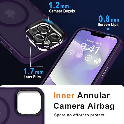 Vista 187 de MOCCA - Funda magnética resistente para iPhone 11 de 6.1 pulgadas, compatible con MagSafe, protector de pantalla de vidrio + protector de lente