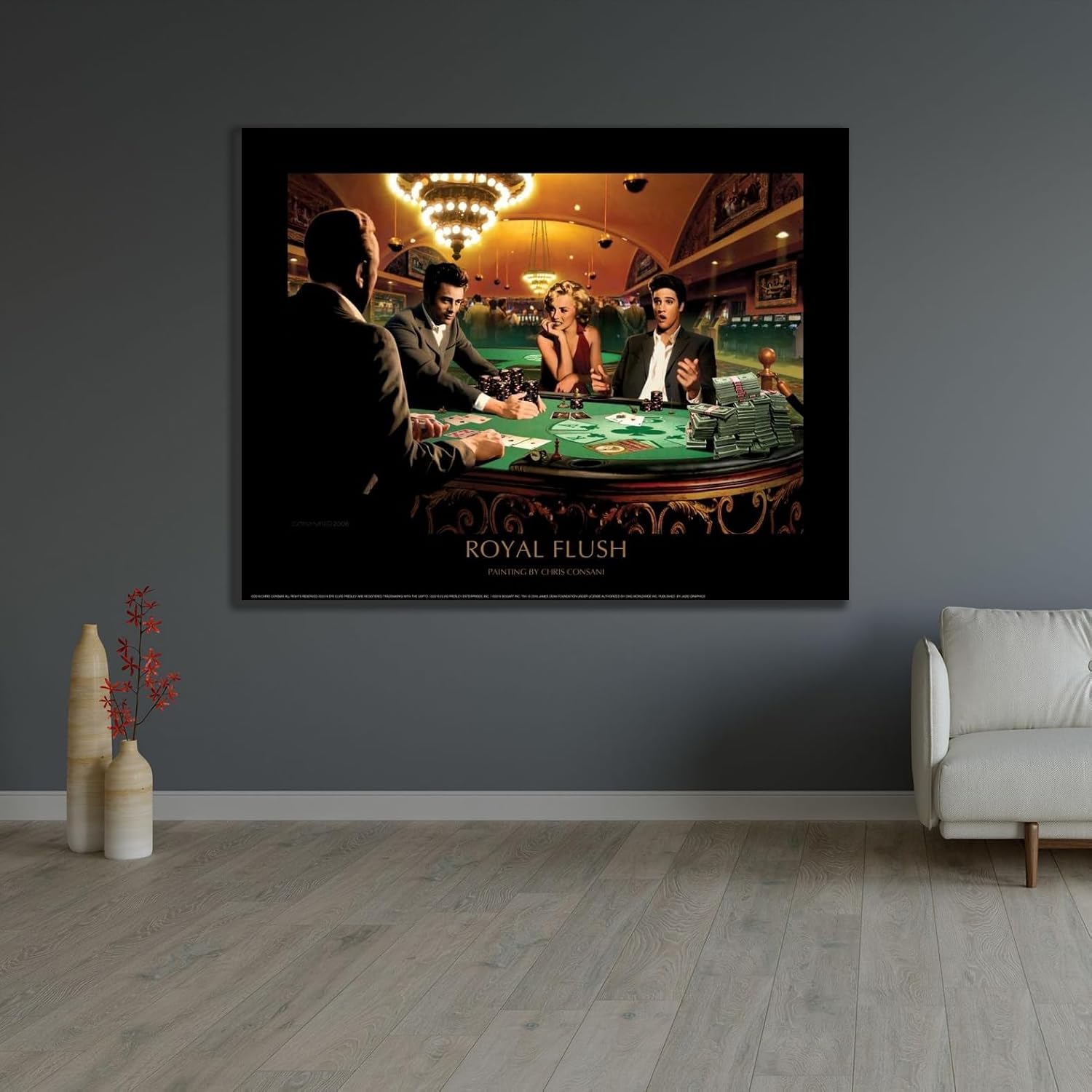ArtDirect Royal Flush Unframed Art Print Giclee Poster by Consani, Chris - Ready for Framing with Customization Sizes 10x8, 14x11, 20x16, 31x24, 46x36, and 60x47 Inches