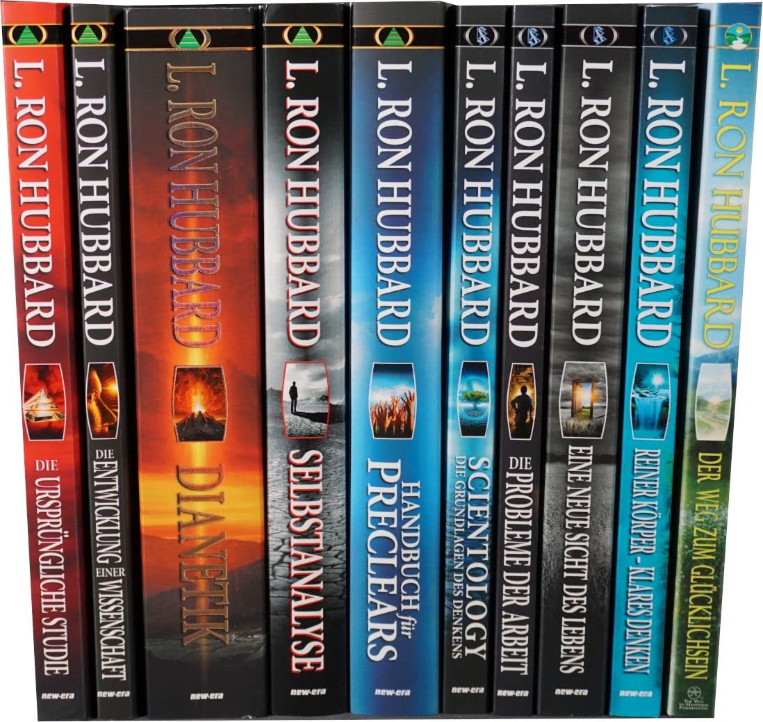 10er Buch Paket L. Ron Hubbard (Dianetik, Entwicklung einer Wissenschaft, Selbstanalyse, Scientology Grundlagen des Denkens, Probleme der Arbeit, Weg zum Glücklichsein, Reiner Körper Klares Denken…)