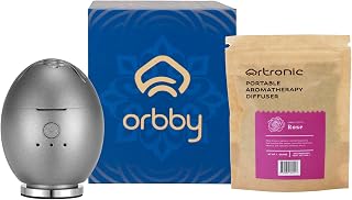 Orbby Aroma Scent Diffuser Starter Kit | Aroma Diffuser + Rose Scented Pellets Refill (10gram)